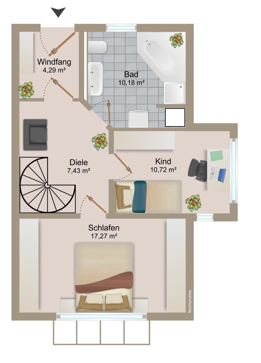 4. Impression der Immobilie Stilvolle Maisonette-Wohnung mit Weitblick